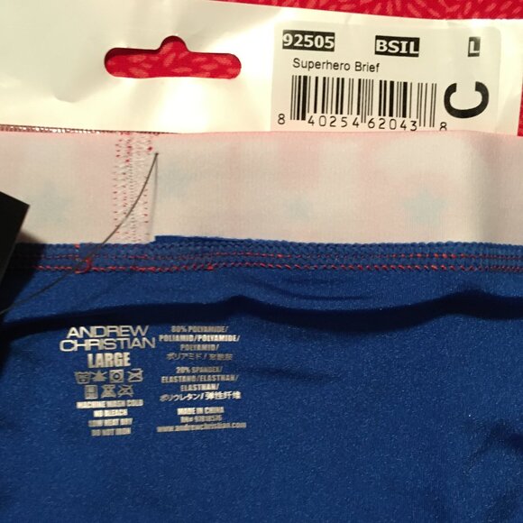 Andrew Christian Superhero  Brief Size LARGE 🆕🩲🌟 - Picture 3 of 13